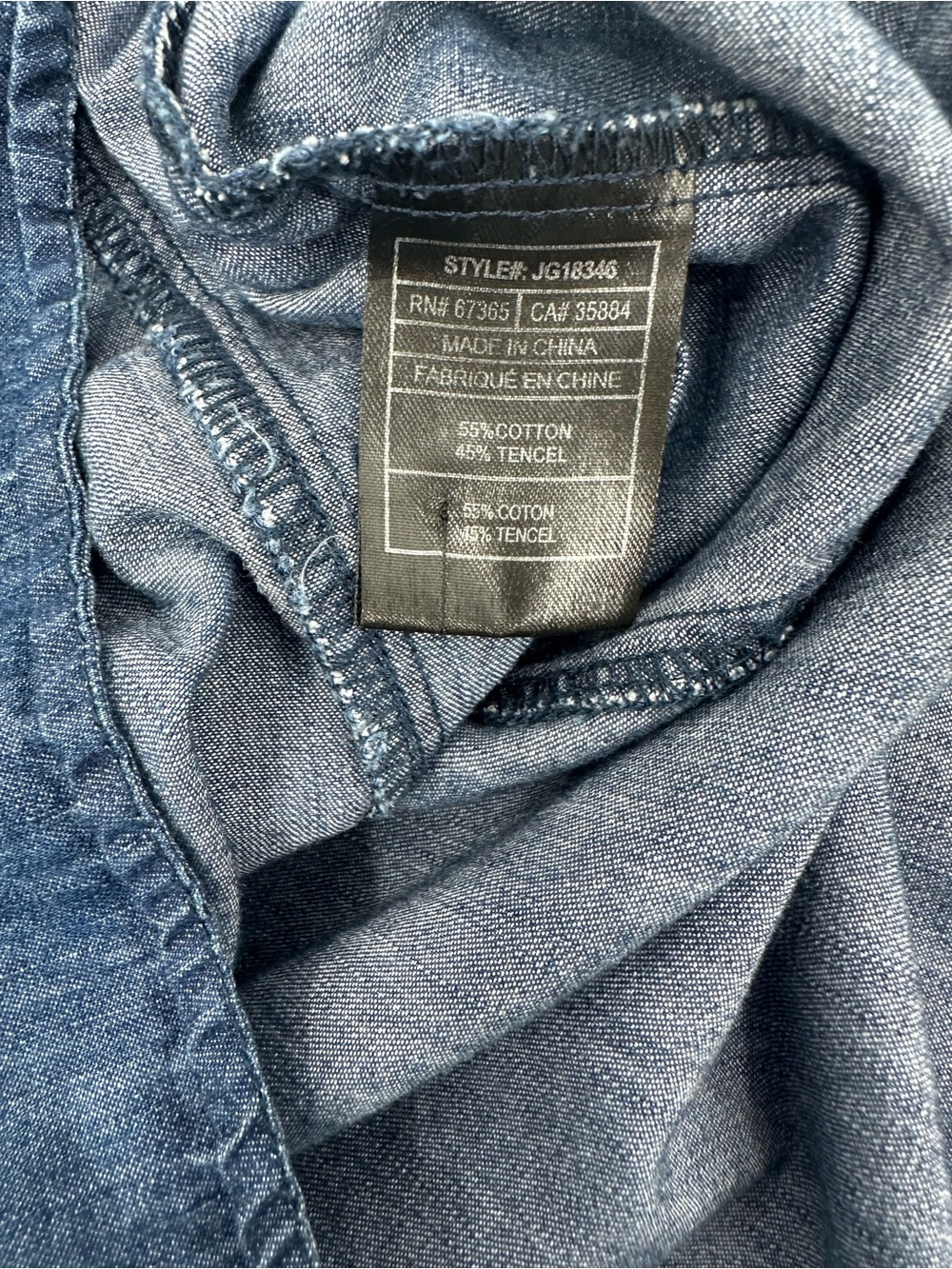 JACK by BB Dakota Denim Chambray Mini Dress Size Small 1185 - Picture 8 of 11